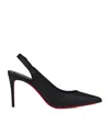 Christian Louboutin Sporty Kate Leather Slingback Pumps 85 In Black