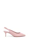 Christian Louboutin Sporty Kate Leather Slingback With Metal Monogram In Pink