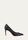 Christian Louboutin Sporty Kate Napa Red Sole Pumps In Black
