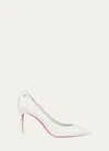 Christian Louboutin Sporty Kate Napa Red Sole Pumps In White