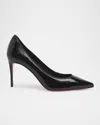 Christian Louboutin Sporty Kate Patent Red Sole Pumps In Black