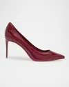 Christian Louboutin Sporty Kate Patent Red Sole Pumps In Brownie