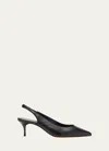 Christian Louboutin Sporty Kate Leather Slingback Pumps 55 In Black
