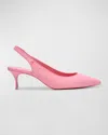Christian Louboutin Womens Calipso Sporty Kate Sling 55 Leather Heeled Courts In Calipso