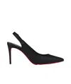 Christian Louboutin Sporty Kate Leather Slingback Pumps 85 In Black