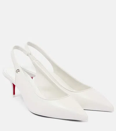 CHRISTIAN LOUBOUTIN SPORTY KATE SLING 55 LEATHER SLINGBACK PUMPS