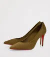 Christian Louboutin Sporty Kate Velour Pumps 85 In Brown