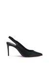 Christian Louboutin Black Sporty Kate Slingback Décolleté In Black
