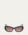 Christian Louboutin Square Acetate Sunglasses In Black