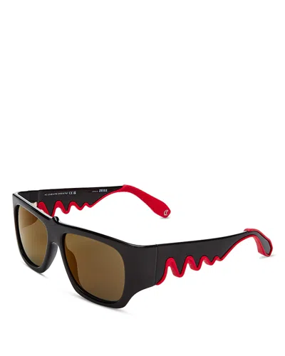 Christian Louboutin Square Sunglasses, 57mm In Black