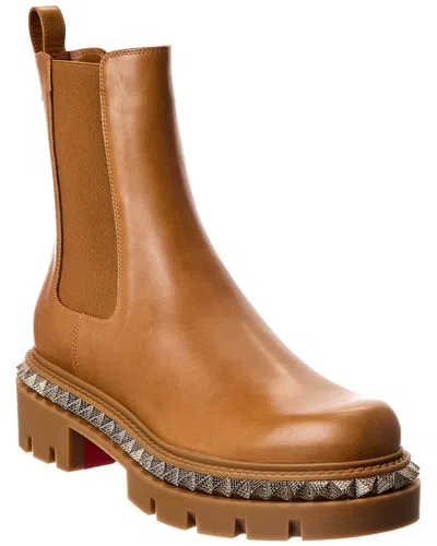 Christian Louboutin St Emilia Pyraclou Leather Boot In Brown