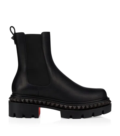Christian Louboutin St Emilia Pyraclou Leather Chelsea Boots In Black