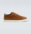 Christian Louboutin St Louis Suede Slip-on Sneakers In Brown