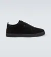 Christian Louboutin St. Louis Suede Slip-on Sneakers In Black