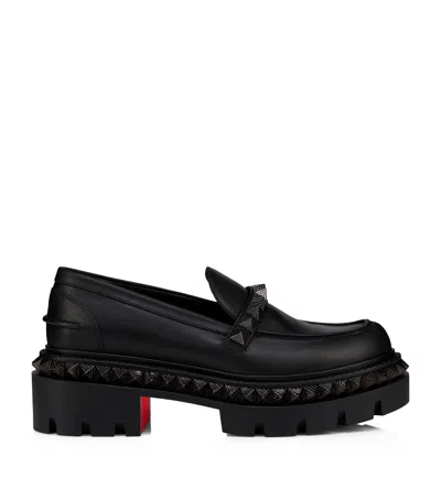 Christian Louboutin St Roch Pyraclou Loafers In Red