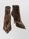 Christian Louboutin Stiletto Boot Tapered Silhouette In Brown