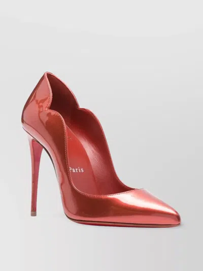 Christian Louboutin Stiletto Heel Pumps With Iridescent Patent Finish In Red