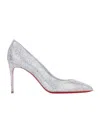 Christian Louboutin Kate 85 Leather Pumps In White
