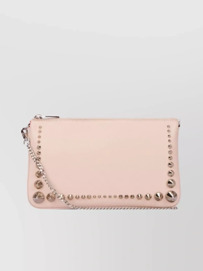 Christian Louboutin Strap Stud Clutch Bag In Pastel