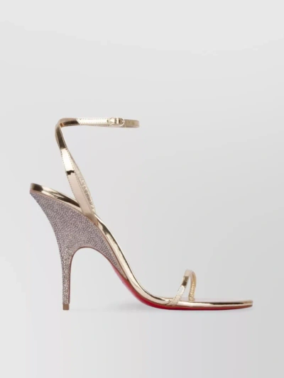 Christian Louboutin Strappy Metallic Heeled Sandals