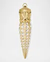 Christian Louboutin Strass Rouge Louboutin Refillable Lipstick Case In Gold