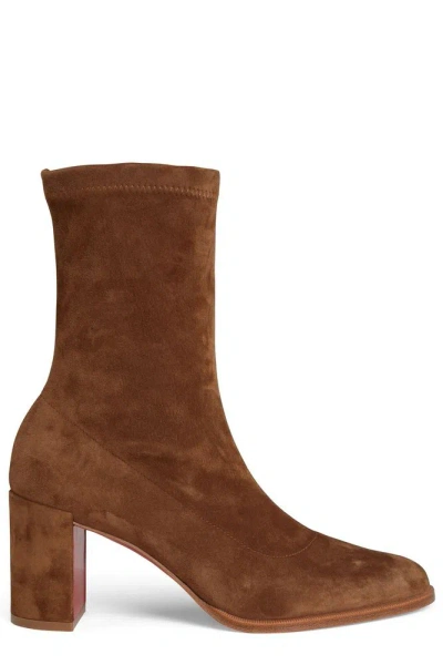 Christian Louboutin Stretchadoxa Ankle Boots In Brown