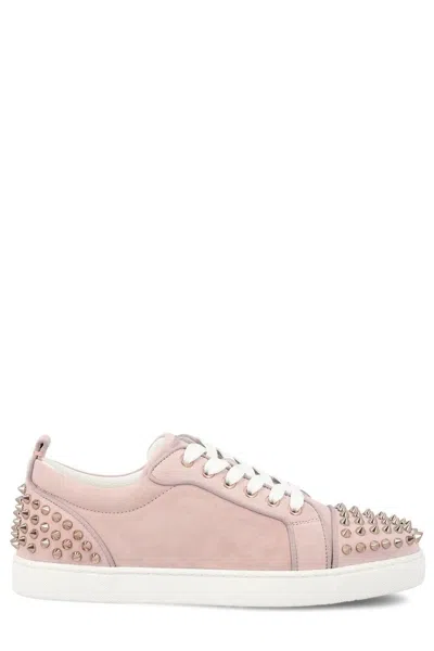CHRISTIAN LOUBOUTIN CHRISTIAN LOUBOUTIN STUD DETAILED LACE UP SNEAKERS