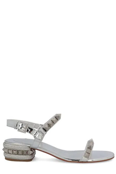 Christian Louboutin 30mm Pyrasand Sandals In Silver