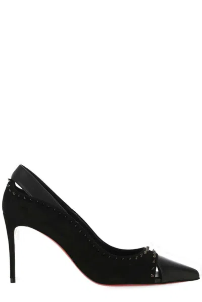 Christian Louboutin Stud Detailed Pointed-toe Pumps In Black