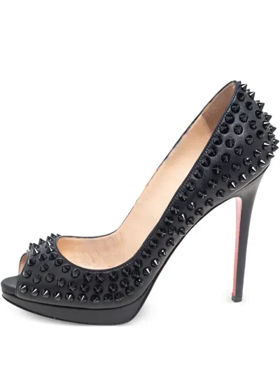 Pre-owned Christian Louboutin Stud-embellished Heeled Pumps