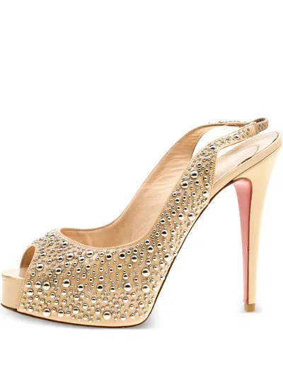 Pre-owned Christian Louboutin Stud-embellished Heeled Sandals