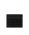 Christian Louboutin Black Kios Card Holder With Studs In Black