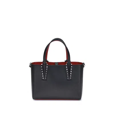 Christian Louboutin Studded Leather Tote Bag In Black