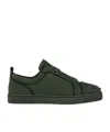 Christian Louboutin Louis Junior Spikes Suede Sneakers In Black
