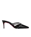 Christian Louboutin Tatoosh 70 Studded Leather Mules In Black