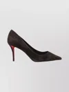 Christian Louboutin Stylish Pointed Toe Suede Pumps In Brown
