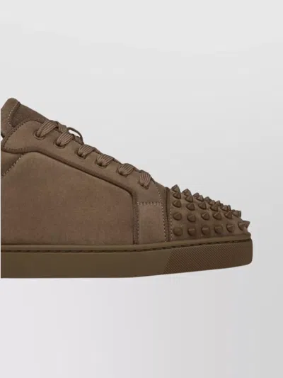 CHRISTIAN LOUBOUTIN STYLISH ROUND TOE SNEAKERS WITH STUDDED DETAIL