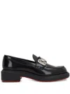 Christian Louboutin Chunky Rubber Sole Loafers With Metal Hardware