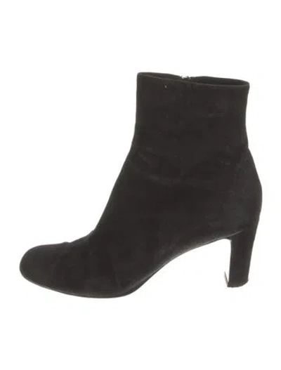 Pre-owned Christian Louboutin Suede Boots In Black
