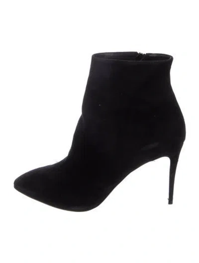 Pre-owned Christian Louboutin Suede Boots In Black