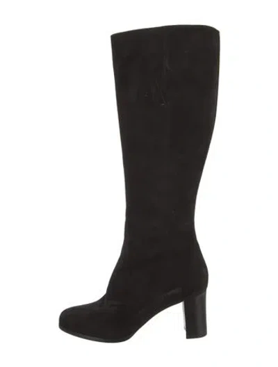 Pre-owned Christian Louboutin Suede Boots In Black