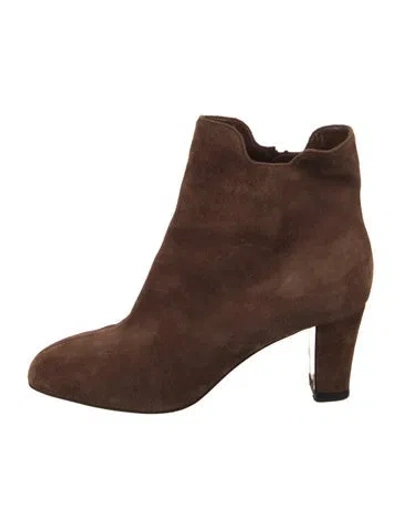 Pre-owned Christian Louboutin Suede Boots In Brown