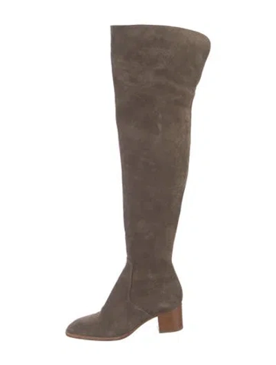 Pre-owned Christian Louboutin Suede Boots In Brown