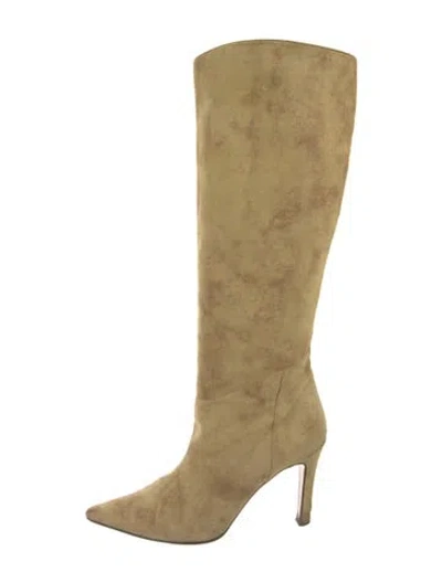 Pre-owned Christian Louboutin Suede Boots In Neutral