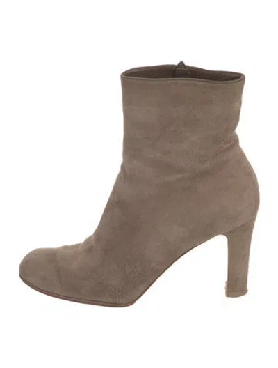 Pre-owned Christian Louboutin Suede Boots In Neutral