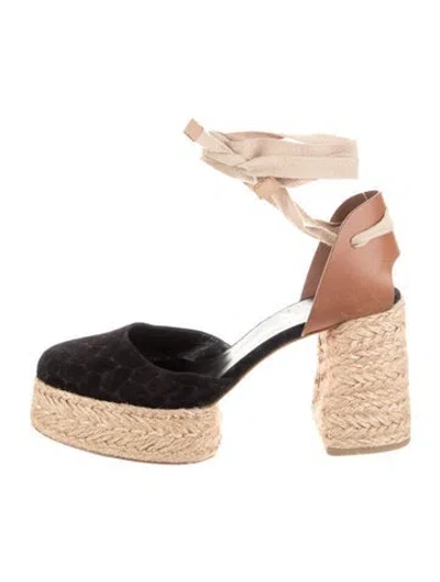Pre-owned Christian Louboutin Suede Colorblock Pattern D'orsay Pumps In Black