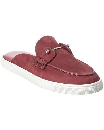 Christian Louboutin Suede Mule In Pink