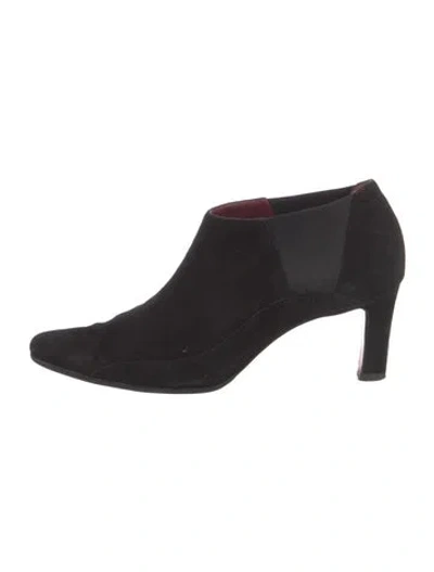 Pre-owned Christian Louboutin Suede Mules In Black