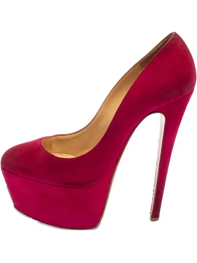 Pre-owned Christian Louboutin Suede Platform Pumps