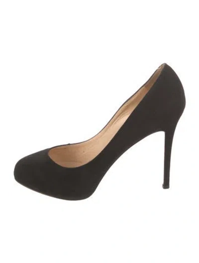 Pre-owned Christian Louboutin Suede Pumps In Black